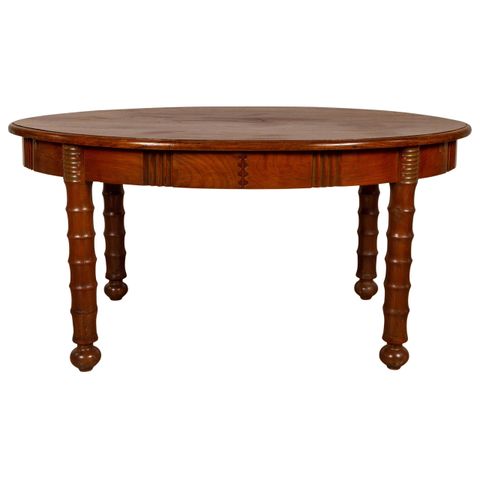 Antique Oval Dining Room Table From Indonesia With Spindle Legs And ... in Understanding the timeless appeal of vintage dining tables with antique legs